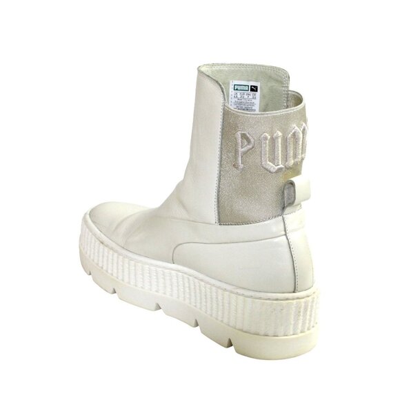 Puma Fenty Rihanna Chelsea Vanilla Ice Leather Platform Chunky Combat Boot SZ 7 - Picture 9 of 10